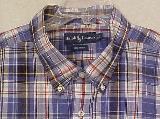 Ralph Lauren Button Down Collar Shirt Short Sleeve 3XLT 3XT Big Tall Men's Clothing 601481-3