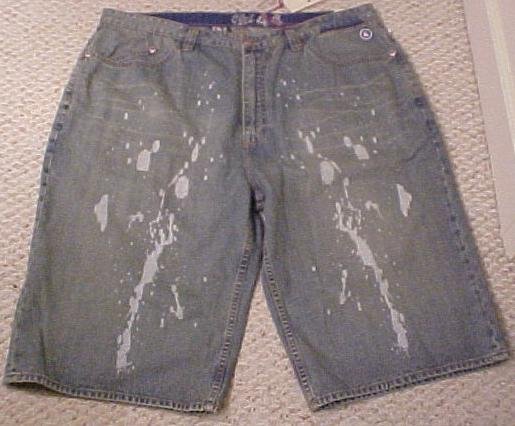 GUnit G-Unit 50 Cent Rain Denim Jean Shorts Light Size 44 Urban Big Tall Mens Clothing 601871