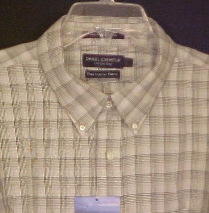 New Daniel Cremieux Button Down Long Sleeve Shirt Grey Pld 2X 2XL Big Tall Men's Clothing 702111
