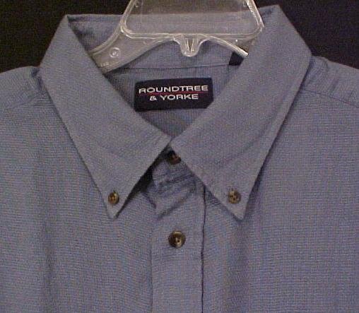 New Button Down Collar Short Sleeve Shirt Blue Size 2XL 2X Big Tall Mens Clothing 702271