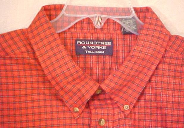 NEW Roundtree & Yorke Button Down Long Sleeve Shirt 4XL 4X Big Tall Men's Clothing 107591