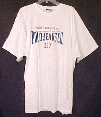 New Ralph Lauren Polo Jeans White Short Sleeve T-Shirt Size 4XL 4X Big Tall Mens Clothing 702811