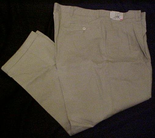 Roundtree & Yorke Casual Khaki Pants Classic Fit Size 46 X 34 Big Tall Mens Clothing 702871