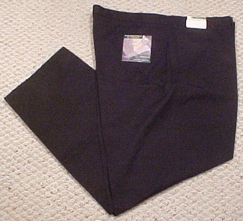 Roundtree & Yorke Flat Front Classic Fit Pants Black Size 44 X 32 Big Tall Mens Clothing 702931