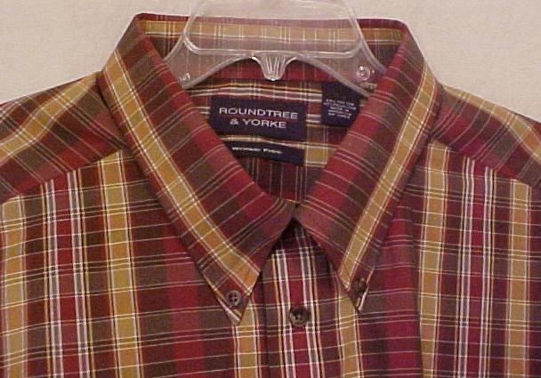 Roundtree & Yorke Button Down Long Sleeve Wrinkle Free Shirt 2X 2XL Big & Tall Mens Clothing 702961