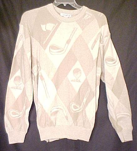 Golf Ball Club Sweater Pull Over Long Sleeve Crew Neck 2XLT 2XT Big Tall Mens Clothing 803191