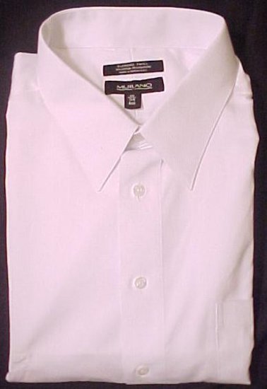 New Murano White Point Dress Shirt 20 - 35 Long Sleeve Big Tall Mens Clothing 803201
