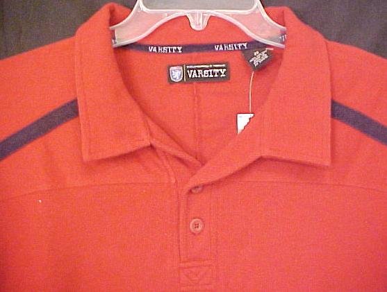 Varsity Polo Shirt Pull Over Golf Collar Size 2X 2XL Big Tall Men's Clothing 803471