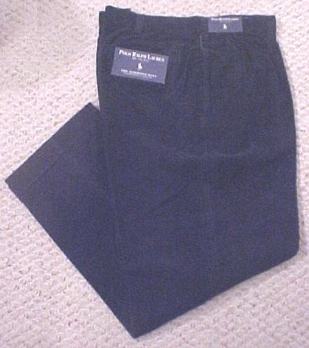 New Ralph Lauren Hammond Navy Corduroy Pants 44 X 30 Big Tall Mens Clothing 904561
