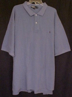 New Polo Ralph Lauren Short Sleeve Blue Polo Shirt 3X 3XL Big Tall Men's Clothing 906331