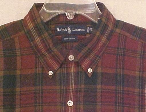 New Ralph Lauren Long Sleeve Button Down Shirt Size 2X 2XL Big Tall Mens Clothing 904721