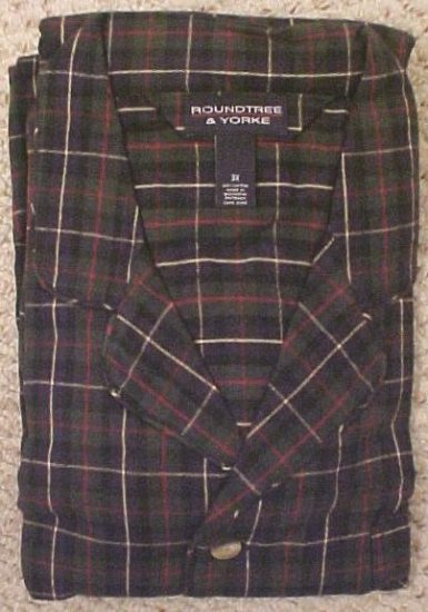 New Long Sleeve Button Down Flannel Pajama's PJ's Size 3X 3XL Big Tall Mens Clothing 111281