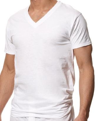 NEW Men's V Neck T-shirt Undershirt 2 pack Size 6X Big Tall Mens Clothing 33091-5