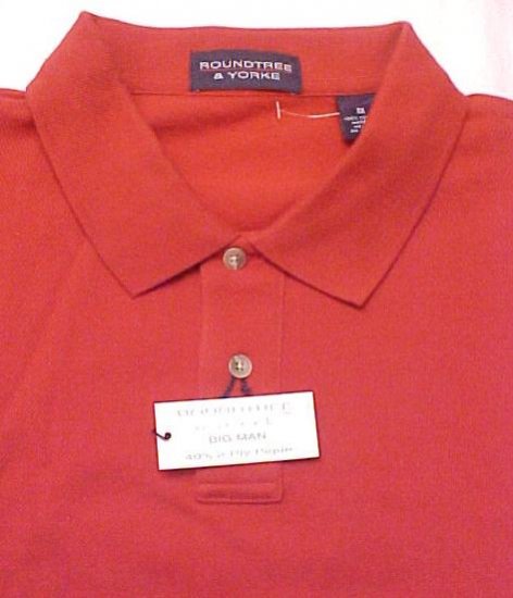 NEW POLO GOLF Shirt Red Short Sleeve Size 3X 3XL Big Tall Mens Clothing 32171
