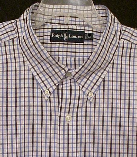 Ralph Lauren Button Down Shirt Short Sleeve Sz 2XT 2XLT 2LT Big Tall Men's Clothing 32501