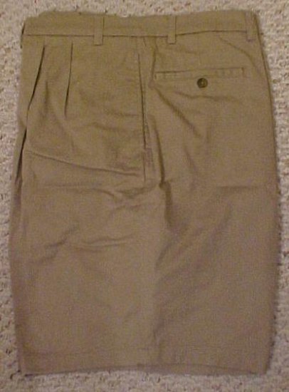 New Tan Pleated Front Relaxed Fit Shorts Golf Shorts Size 46 Big Tall Mens Clothing 43311-2