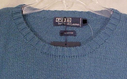 NEW Polo by Ralph Lauren Long Sleeve Blue Sweater Size 2XT 2XLT Big Tall Mens Clothing 906681