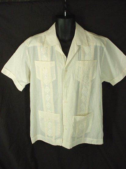 Cuban Guayabera Mexican Wedding Shirt Embroidered Size 3XLT 3XT Big Tall Men's Clothing 63071