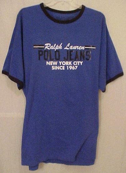 NEW Polo Jeans Ralph Lauren T-Shirt Blue 3XLT 3XT Big Tall Mens Clothing 32611