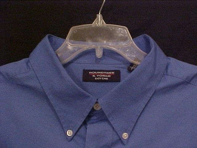 Big Mens Dress Shirt Button Down Short Sleeve Blue Size 4X 4XB 4XL - 913741