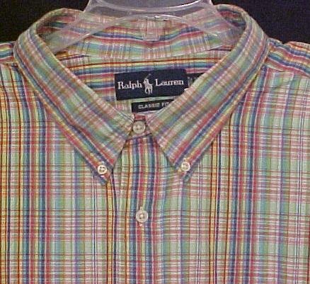 New Ralph Lauren Short Sleeve Button Front Shirt Size 3X 3XL Big Men's Clothing 912081