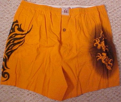 Seven Days Men Orange Print Boxers Size XL Waist 40 - 915751