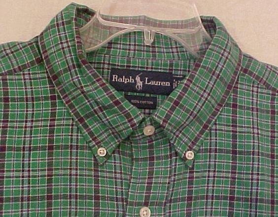 Ralph Lauren Button Down Shirt Size 4X 4XL Big & Tall Mens Clothing 905281
