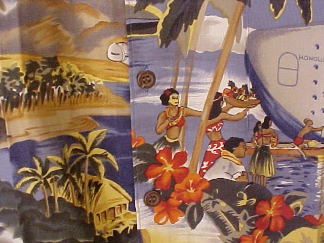 NEW Reyn Spooner Hawaiin Shirt Scenic Trans Pacific Print 4XL 4XB 4X Big Tall Mens Clothing 919341