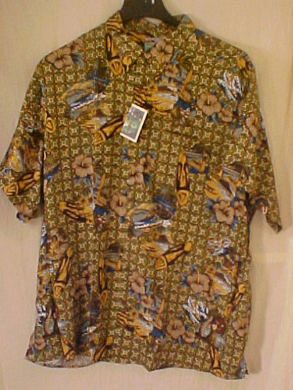 NEW Reyn Spooner Hawaiin Shirt Beach Matt Print 4XL 4XB 4X Big Tall Mens Clothing 919531