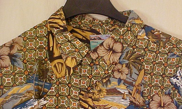 NEW Reyn Spooner Hawaiin Shirt Beach Matt Print 5XL 5XB 5X Big Tall Mens Clothing 919521