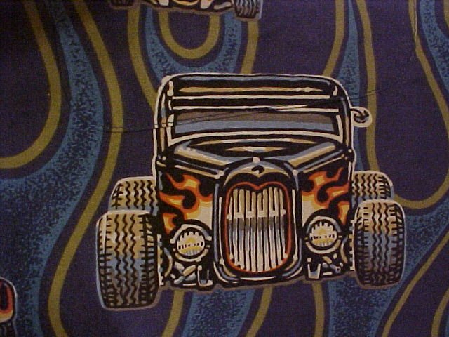 Big & Tall Old School Hot Rod Print Reyn Spooner Hawaiian Aloha Shirt 5X 5XL 5XB - 919281