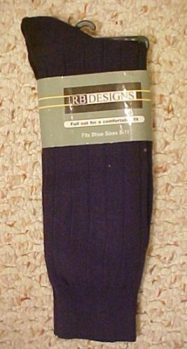 Navy Dress Sock Size 8 - 11 Stretch Full Cut RB700