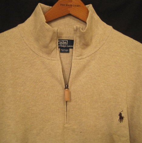 Tan Half Zip Polo Ralph Lauren Pull Over Sweater 3XLT 3XT Big Tall Mens Clothing 924911