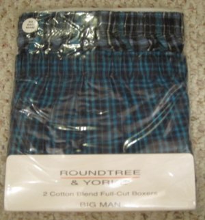 New 2 pack Full Cut Boxers Size 52 Big Tall Men's Clothing 924511 2