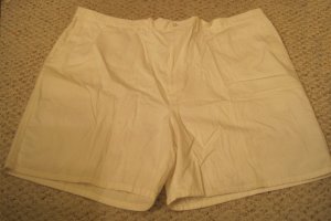 NEW White Flat Front Shorts Elastic Waist Size 54 Big Tall Mens Clothing 926691