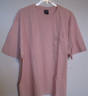 NEW Powder Pink Pocket T-Shirt Short Sleeve Size 4XL 4X Big Tall Men's Clothing 925331 4
