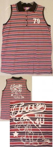 New Disney Eeyore Sleeveless Polo Shirt Size 26 28 W 3x Plus Size Women Clothing 490221-2