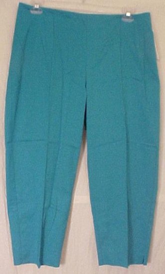 New Emme Blue Turquoise Capri Pants Capris Plus Size 20 Plus Size Women's Clothing 490261