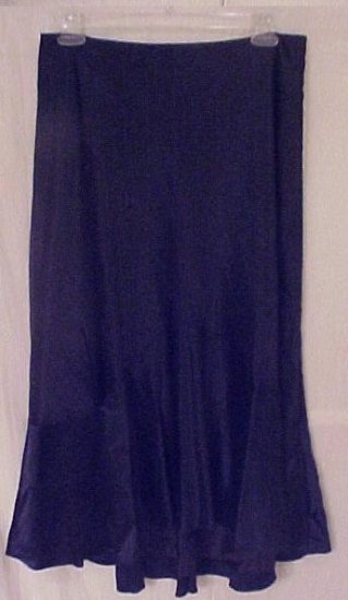 Ralph Lauren Navy Silk Skirt $139 Plus Size 14W 14 W Plus Size Women Clothing 400081