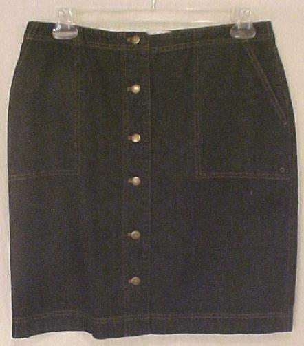 Ralph Lauren Black Denim Skirt Plus Size 14W 14 Plus Size Women Clothing 400091