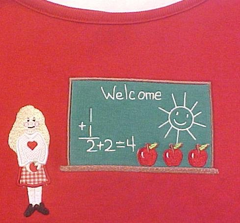 New Teacher Red Pullover Shirt Top Plus Size 3X Plus Size Womens Clothing 400121 2