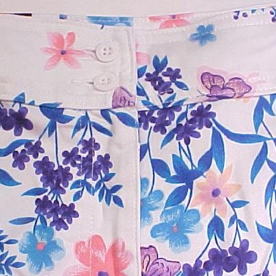 New Bill Blass Stretch Butterflies Capri Pants 20W 20 Plus Size Women Clothing 400231