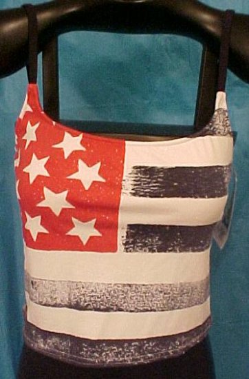 New Size 8 Flag 2 piece Tankini Swimsuit VM Sport Retail $74 Swimwear 400411-2