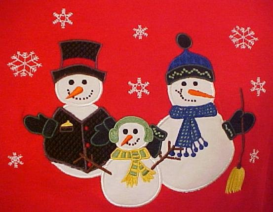 New Winter Christmas Snowmen Red Pull Over Long Sleeve Shirt Size 1X Plus Size Women Clothing 400641