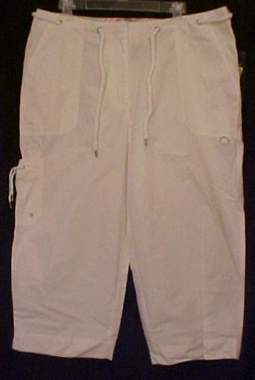 New Ralph Lauren White Capri Pants 14W Plus Size Women Clothing 400761