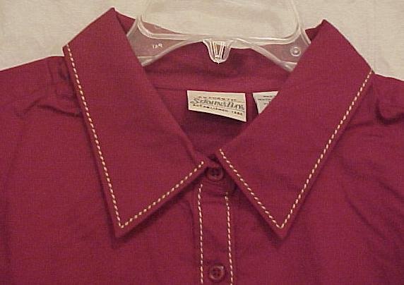 New Long Sleeve Button Down Shirt Collar Size 2X Plus Size Women Clothing 811021-2