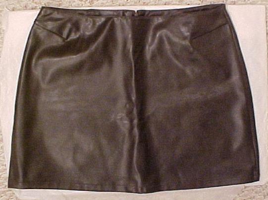 New Brown Leather Look Mini Skirt Size 9 10 Junior Size Clothing 811161