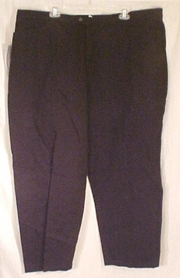 New Black Cotton Pants Slacks Size 24 24W Petite Plus Size Women's Clothing 811241