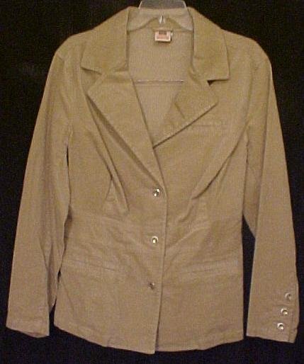 New Stretch Corduroy Blazer Jacket Size 26W 28W Tan Plus Size Women Clothing 811391-5