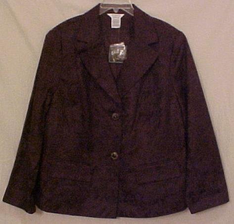New Chocolate Brown Blazer Suit Jacket Size 26W 28W Plus Size Women Clothing 811441